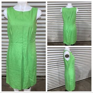Mica dress green lined sheath career size 8